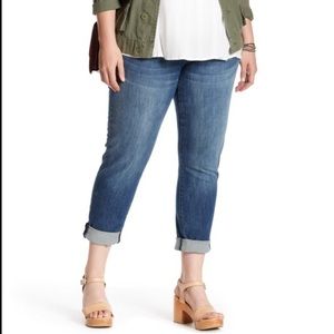 Plus Size Kut from the Kloth Katy Boyfriend Jeans in Light/Med Wash